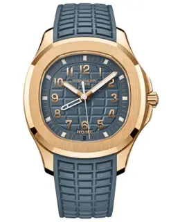 patek philippe aquanaut blue-gray dial rubber strap men's watch model 5269r-001