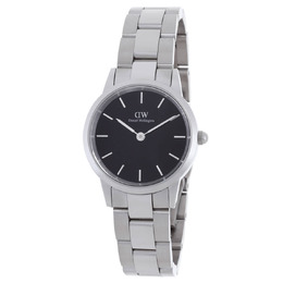 Daniel Wellington Iconic Link Quartz Black Dial Ladies Watch dw00100208