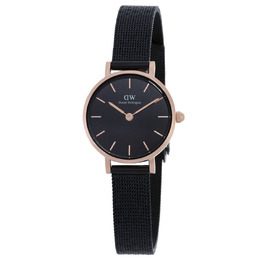 Daniel Wellington Petite Pressed Ashfield Quartz Black Dial Ladies Watch dw00100441