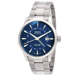 Mido Multifort Dual Time Automatic Blue Dial Watch M0384291104100