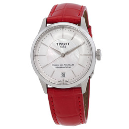 Tissot T-Classic Automatic White Mother of Pearl Dial Ladies Watch - Model T1392071611100