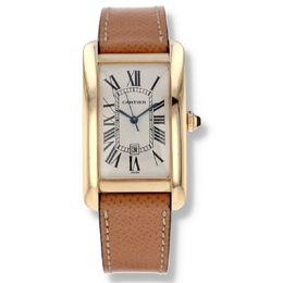 Pre-owned Cartier Tank Americaine Automatic Silver Dial Unisex Watch W2603156