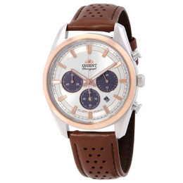 Orient Contemporary Chronograph White Dial Mens Watch RA-TX0306S-10BV