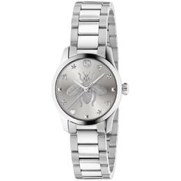 Gucci YA1265045 Women's Analog Quartz Watch with Silver Dial