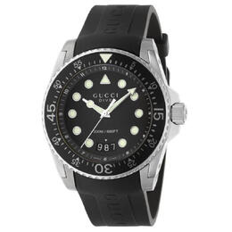 Gucci Mens Classic Black Dial Watch ya136204b