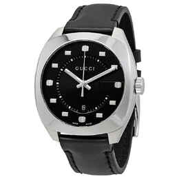 Gucci Mens Watch GG2570 Black Dial Stainless Steel Case ya142307