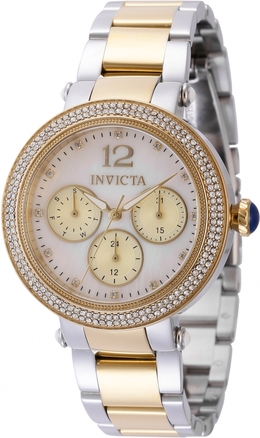 Invicta Bolt GMT Quartz Crystal White Dial Ladies Watch - 44705