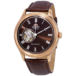 Orient Open Heart Mens Automatic Brown Dial Watch Tag00001t