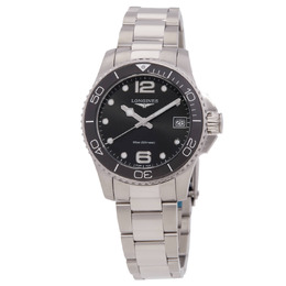Longines Hydroconquest Quartz Black Dial Ladies Watch l3.370.4.56.6