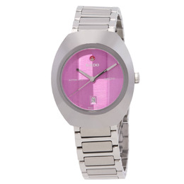 Rado DiaStar Original Ladies Watch, Article: r12170333 - Silver-tone Stainless Steel Case, Purple Dial with Luminescent Hands