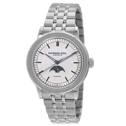 Raymond Weil Millesime Automatic Moon Phase Silver Dial Watch 2945-ST-65001