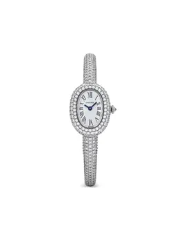 Cartier Baignoire 2025 [REF:30123435] White Gold 25mm Oval Roman Dial Sword Hands Diamond Bezel Sapphire Crystal Quartz Movement Unworn