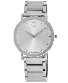 Movado Men's Sapphire Silver Dial Stainless Steel Watch Model 0607407