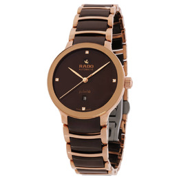 Rado Centrix Automatic Diamond Brown Dial Ladies Watch, Article: r30019712