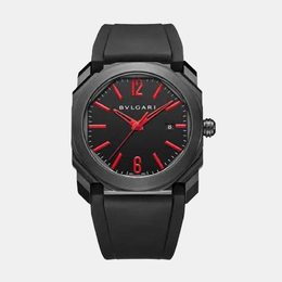 Bulgari Black DLC Coated Stainless Steel Octo 102738 Automatic Men's Wristwatch 41 mm 1152801