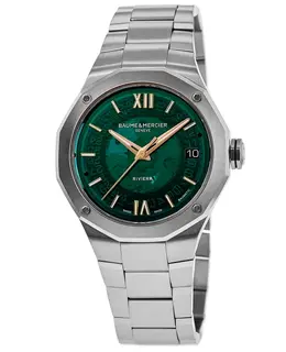 Baume & Mercier Riviera Automatic Green Dial Stainless Steel Men's Watch Model 10770