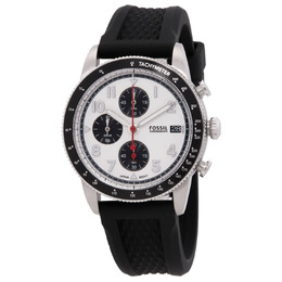 Fossil Sport Tourer Chronograph White Dial Mens Watch FS6087