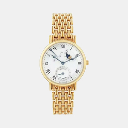 Breguet Silver 18k Yellow Gold Classique 4124L Automatic Men's Wristwatch 36.5 mm 1152813