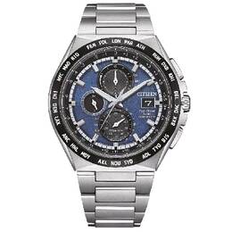Citizen Radio-Controlled Chronograph Blue Dial Mens Watch AT8238-84L