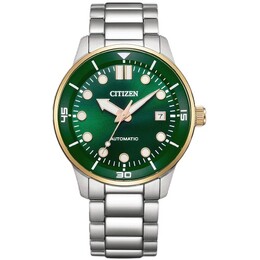 Citizen Automatic Green Dial Mens Watch NJ0196-80X