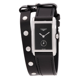 Longines Dolcevita X YVY Quartz Black Dial Watch l5.512.4.59.2