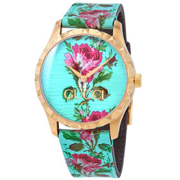 Gucci G-Timeless ladies watch reference YA1264085, leather strap