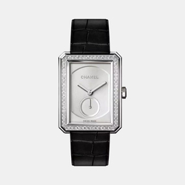 Chanel Silver 18k White Gold Boy-Friend H4472 Manual Winding Women's Wristwatch 28.6 mm x 37 mm 1152922