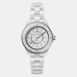 Chanel White Ceramic J12 H6755 Quartz Women's Wristwatch 33mm 1152941