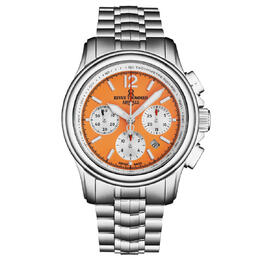 Revue Thommen Air Speed Chronograph Automatic 16041.6439 Orange Dial Mens Watch - 44mm