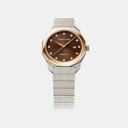 Concord Mariner SL 0320527 Brown Diamond Watch with 18K Rose Gold and Stainless Steel Case
