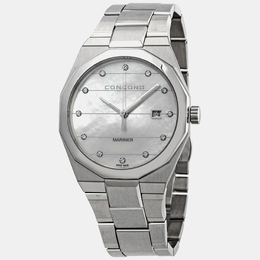 Concord Mariner Stainless Steel Men's Quartz Watch 41mm White Mother of Pearl Dial with Diamonds - Article No: 1152884
