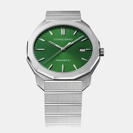 Concord Mariner SL Green Dial 40mm Men's Stainless Steel Quartz Watch, Model: 0320522