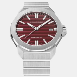 Concord Red Stainless Steel Mariner SL SL0320561 Gent Men's Wristwatch - 42mm Quartz