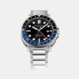 Concord Mariner 0320548, Men's Stainless Steel Wristwatch with Black Dial - Quartz Movement