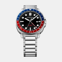 Concord Mariner 43mm Black Dial Stainless Steel Quartz Watch (Article: 0320552)