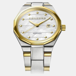 Concord White MOP Stainless Steel Diamond Mariner 0320332 Automatic Women's Wristwatch
