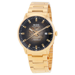 Mido Commander Gradient Automatic Black Dial Mens Watch m0214073341101 Gold-tone Stainless Steel Case and Bracelet