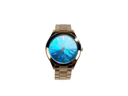 Тонкие часы Runway из нержавеющей стали MK3494 Ocean Blue Gold Michael Kors 796483240285