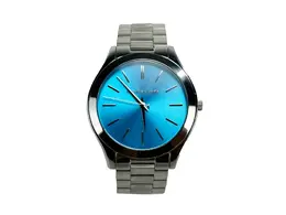 Тонкие часы Runway из нержавеющей стали, цвет синий, серебристый MK3292 Michael Kors 796483101340