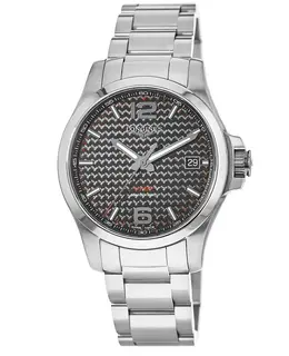 Longines Conquest V.H.P. Black Carbon Fiber Dial Steel Men's Watch l3.726.4.66.6