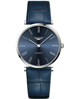 Longines La Grande Classique Quartz Blue Dial Leather Strap Watch Model L4.908.4.94.2