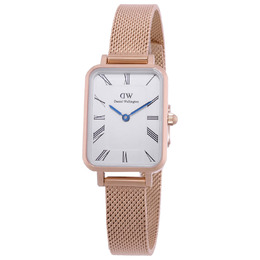 Daniel Wellington Quadro Quartz White Dial Ladies Watch - Model DW00100687