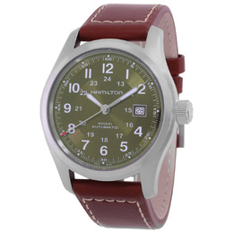 H70605560 Hamilton Khaki Field Automatic Green Dial Watch