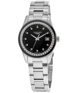 Longines Conquest Classic 36 Black Dial Diamond Women's Watch l2.387.0.57.6