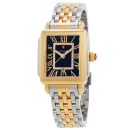 Michele Deco Madison Quartz Black Dial Ladies Watch MWW06G000045
