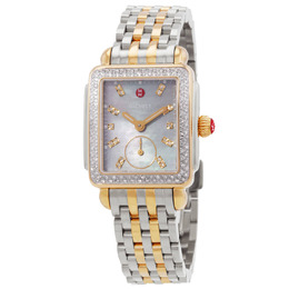 Michele Deco Chronograph Quartz Diamond Grey Dial Ladies Watch MWW06V000132