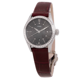 oris 01 561 7722 495307 - Automatic Diamond Grey Dial Ladies Watch