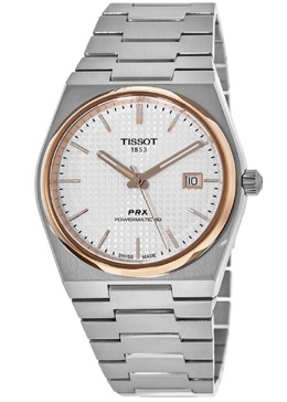 Мужские часы Tissot PRX Powermatic 80 с серебристым циферблатом и стальным корпусом T137.407.21.031.00, серебряный 7838304763964 | silver