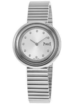 Piaget Possession 34 мм Серебряный бриллиантовый циферблат Женские часы стальной браслет G0A48390 7838344151100 | silver