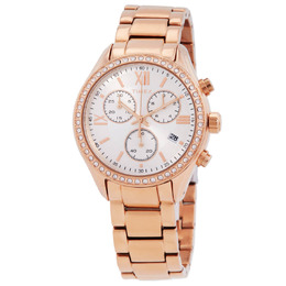Timex Chronograph Quartz Crystal Silver Dial Ladies Watch tw2v57900
